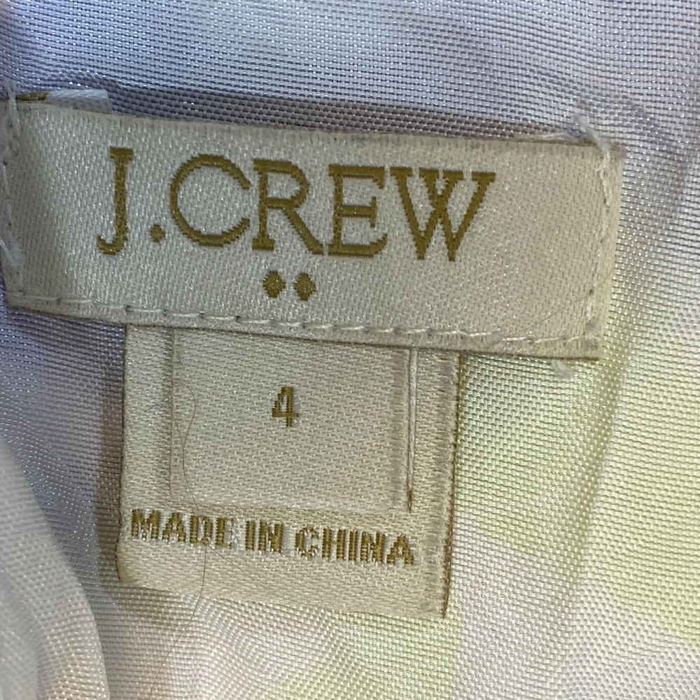 J Crew Dress Size 4 Empire Waist Mini Floral Spaghetti Strap Pockets Lined - Picture 7 of 8